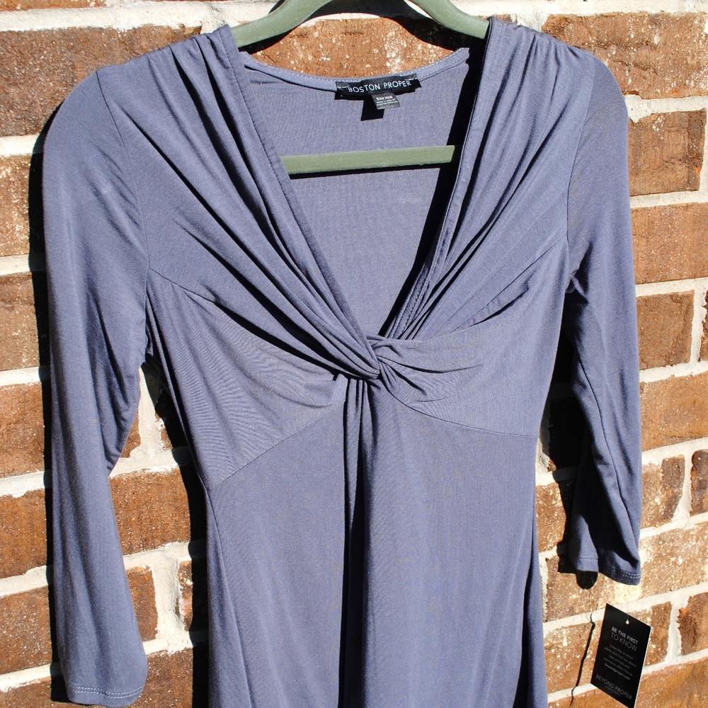 NWT Boston Proper Knot Front Blouse